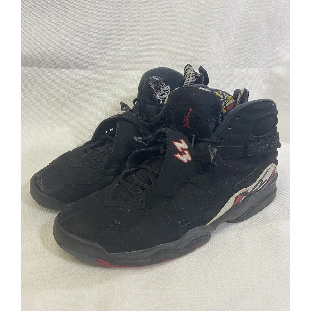 Nike Air Jordan 8 VIII Retro Playoff Black Bred White 305381-061 Size 11 Shoes